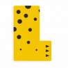 Lettre L en bois DJECO Animaux graphiques / jaune