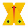 Lettre X en bois DJECO Animaux graphiques