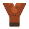 Lettre Y en bois DJECO Animaux graphiques