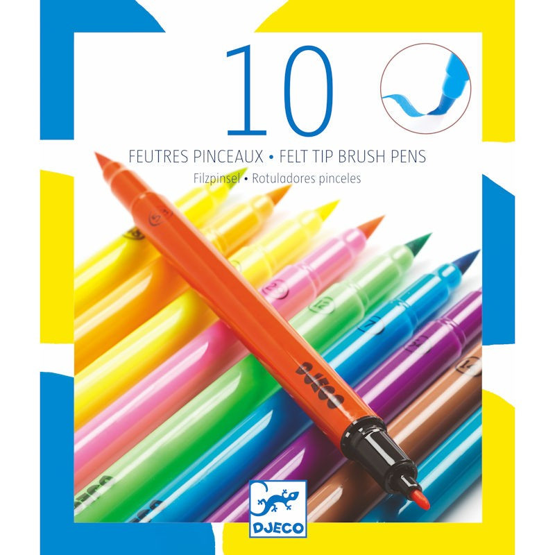 10 Mini stylo gel - Candy - Djeco - Plastique créatif - Supports