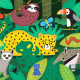 Puzzle tactile 'Forêt tropicale' 42 pcs Mudpuppy