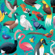 Puzzle '36 oiseaux' 100 pcs CROCODILE CREEK