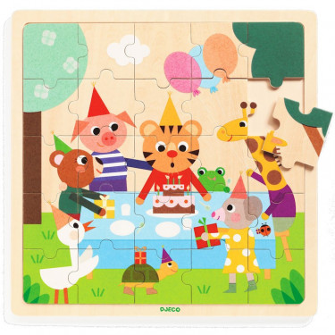 Puzzle en bois 'Puzzlo Happy' 25 pcs DJECO 1815