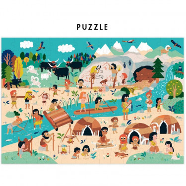 Puzzle à remonter le temps 'Préhistoire' Pirouette Cacahouète