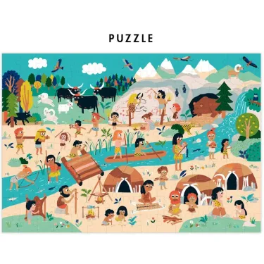 Puzzle à remonter le temps 'Préhistoire' Pirouette Cacahouète