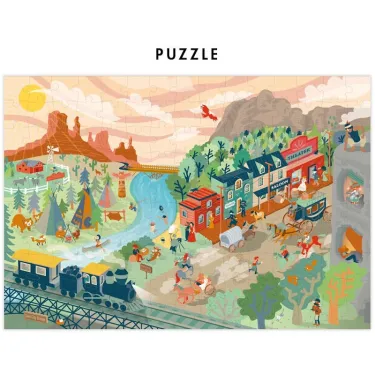 Puzzle à remonter le temps 'Far-West' Pirouette Cacahouète
