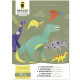 6 dinosaures à colorier, kit créatif pour enfant Pirouette Cacahouète