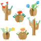 6 cactus à créer, kit créatif pour enfant Pirouette Cacahouète