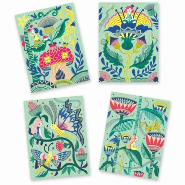 Cartes à gratter pastel 'Jardin fabuleux' DJECO 9719