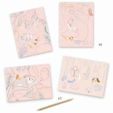 Cartes à gratter pastel 'Pique-nique' DJECO 9738