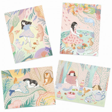 Cartes à gratter pastel 'Pique-nique' DJECO 9738