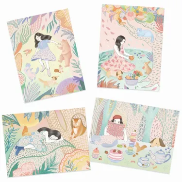 Cartes à gratter pastel 'Pique-nique' DJECO 9738