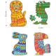 4 puzzles à colorier "Animocolor" DIY DJECO 7946