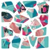 3 puzzles en stickers "Princesses" Poppik