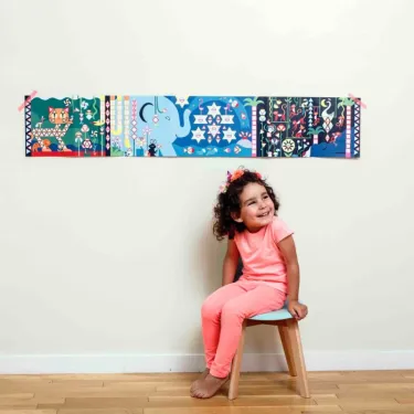 Poster mosaïque avec des gommettes "Jungle" Poppik