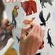 Poster en stickers "Animaux du monde" Poppik