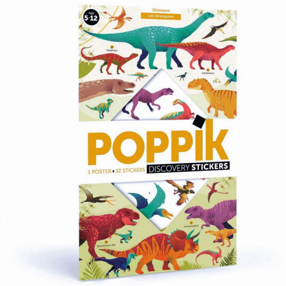 Poster en stickers "Dinosaures" Poppik