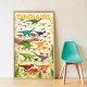 Poster en stickers "Dinosaures" Poppik