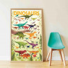 Poster en stickers "Dinosaures" Poppik