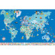 Poster en stickers "Drapeaux du monde" Poppik