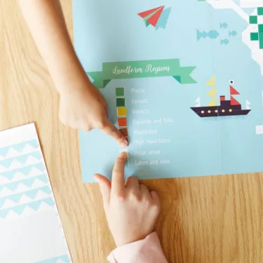 Poster en stickers "Carte du monde" Poppik