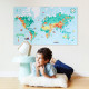 Poster en stickers "Carte du monde" Poppik