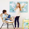 Poster en stickers "Carte du monde" Poppik