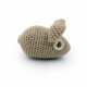 Hochet souris grise en crochet "The veggy toys", coton bio