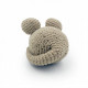 Hochet souris grise en crochet "The veggy toys", coton bio