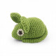 Hochet souris verte en crochet "The veggy toys", coton bio