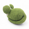 Hochet souris verte en crochet "The veggy toys", coton bio