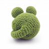Hochet souris verte en crochet "The veggy toys", coton bio