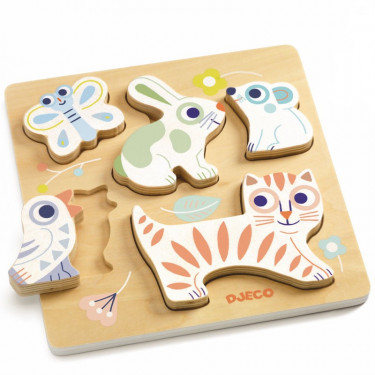 BabyAnimali, puzzle d'encastrement DJECO 6121