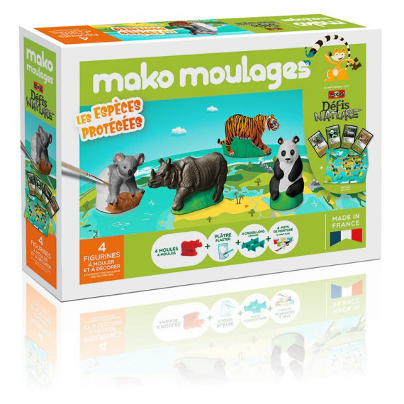 Mako Moulages "Espèces protégées", coffret 4 moules 39061