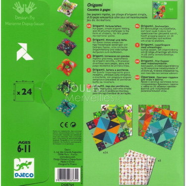 Initiation à l'Origami Salières, loisir créatif DJECO DJO 8764