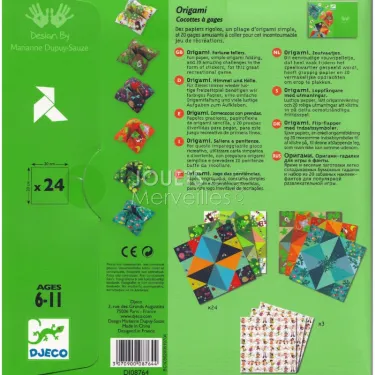 Initiation à l'Origami Salières, loisir créatif DJECO DJO 8764