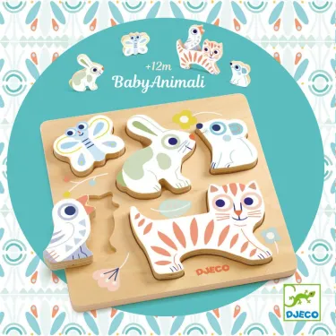 BabyAnimali, puzzle d'encastrement DJECO 6121