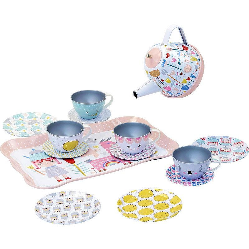 Dinette vintage bleue en métal - VILAC - Set de dinette métal vintage 7  pièces - Cdiscount Jeux - Jouets