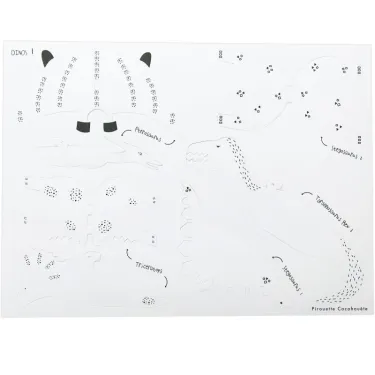 6 dinosaures à colorier, kit créatif pour enfant Pirouette Cacahouète