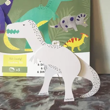 6 dinosaures à colorier, kit créatif pour enfant Pirouette Cacahouète