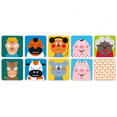 Jeu de mémory 'Tel maître, tel animal' Pirouette Cacahouète