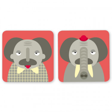 Jeu de mémory 'Tel maître, tel animal' Pirouette Cacahouète