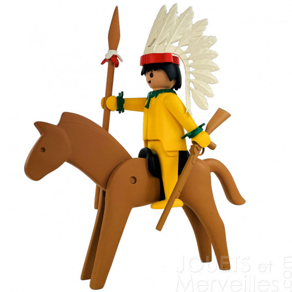Le chef indien et son cheval Playmobil Collectoys Plastoy