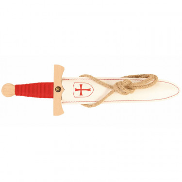 Dague en bois Templier et son fourreau, jouet VAH 848