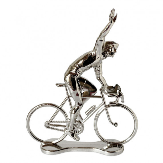 Figurine cycliste winner argent _ Bernard & Eddy