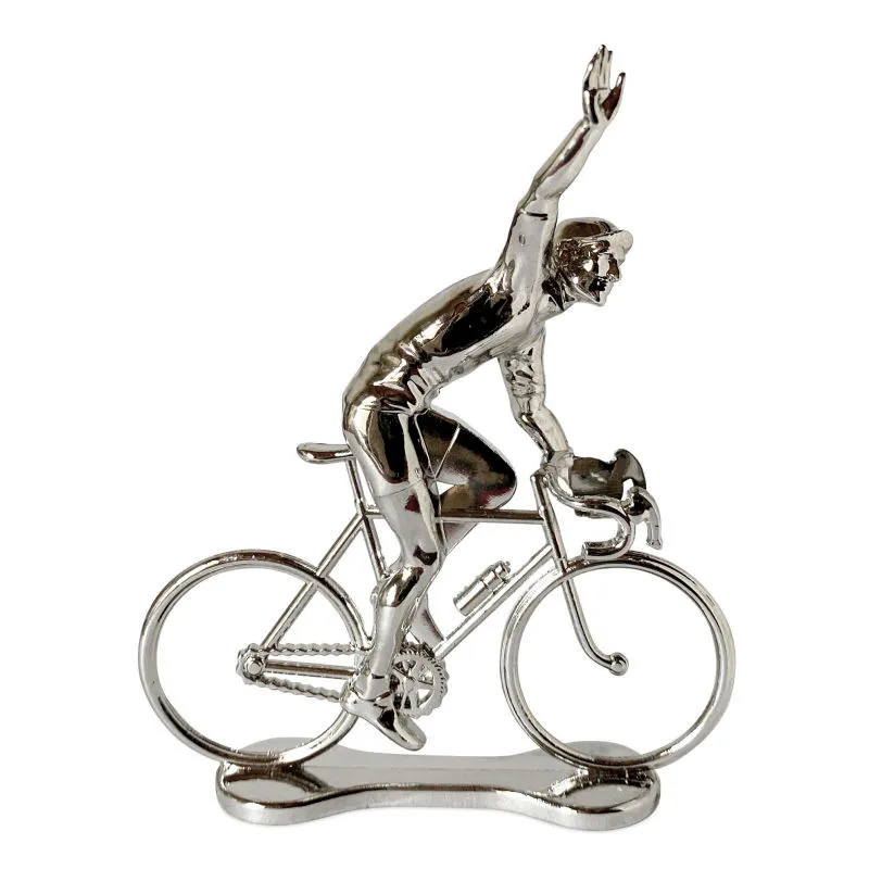 Figurine cycliste winner argent _ Bernard & Eddy