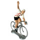 Figurine cycliste winner maillot blanc pois rouge _ Bernard & Eddy