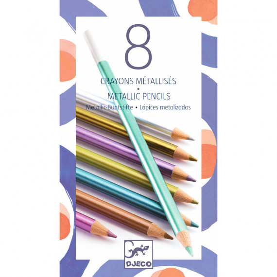 8 crayons de couleur métallisés DJECO 9753