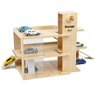 Jouet Garage Voiture Bois pour Enfant,Cadeau Educatif pour Garçon