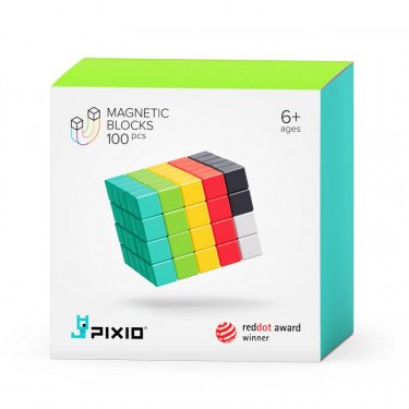 PIXIO-100 Jeu de construction avec des pixels 3D magnétiques - 100 cubes
